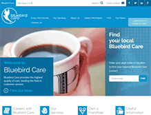 Tablet Screenshot of bluebirdcare.co.uk